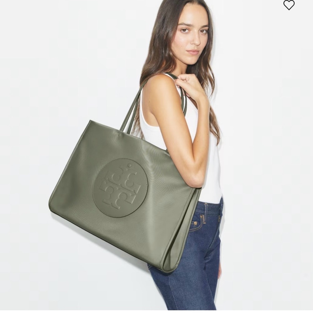 Tory Burch Ella Tote Olive Sprig - Picture 2 of 8